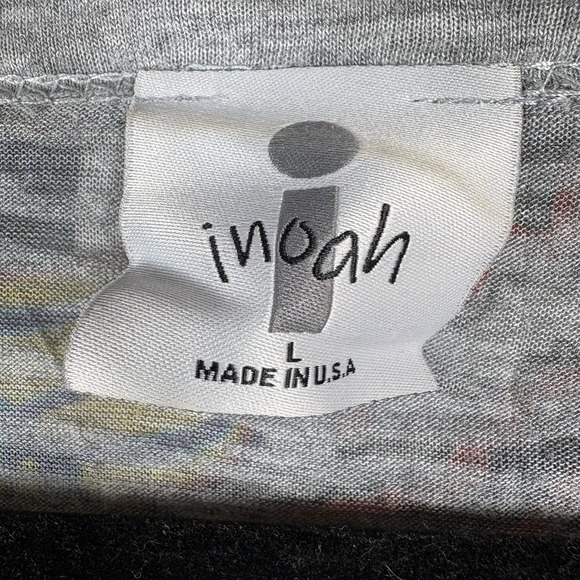 Inoah Womens Large Multicolor Abstract Art To Wear 3/4 Sleeve Pullover Tunic Top - Picture 5 of 6